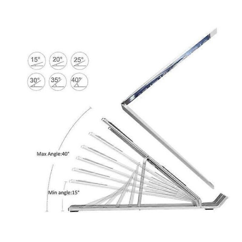 Supporto per laptop ventilato in alluminio DAIHAN - Ergonomico - Argento 2