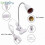 (white double UKplug)EU US Plug 360 Degrees Flexible Desk Lamp Holder E27 Base Light Socket Gooseneck 3