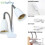 (white double UKplug)EU US Plug 360 Degrees Flexible Desk Lamp Holder E27 Base Light Socket Gooseneck 4