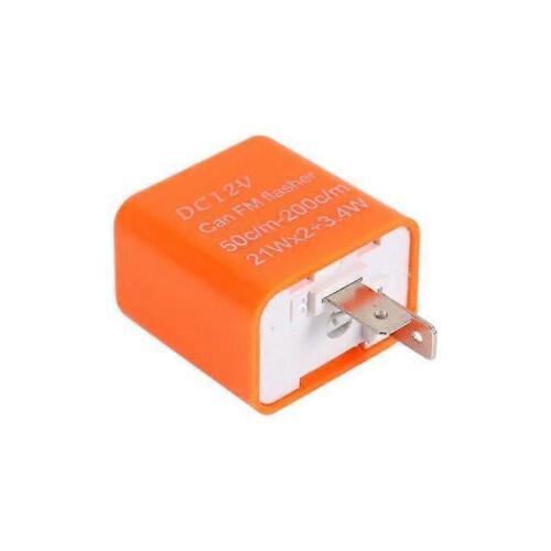 Motorcycle Adjustable Speed LED Flasher Relay 2V 12V Orange 2