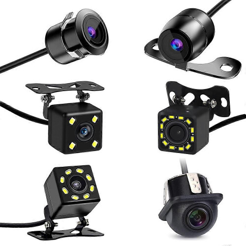 (xiaohudie)Telecamera posteriore per auto con 4 LED, visione notturna, retromarcia, parcheggio automatico, 1
