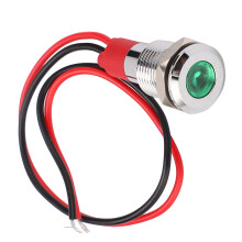 Grüne LED-Metallanzeigeleuchte 10 mm 3-6 VDC Wasserdicht