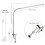 Lampe de bureau à pince USB 10 W, 36 LED, éclairage blanc, commande tactile, intensité variable, lampe 4