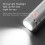 (White2600mAh)2 in 1 Rechargeable LED Multi-Function Table Lamp Folding Flashlight Desk Lamp Touch Dimming 2