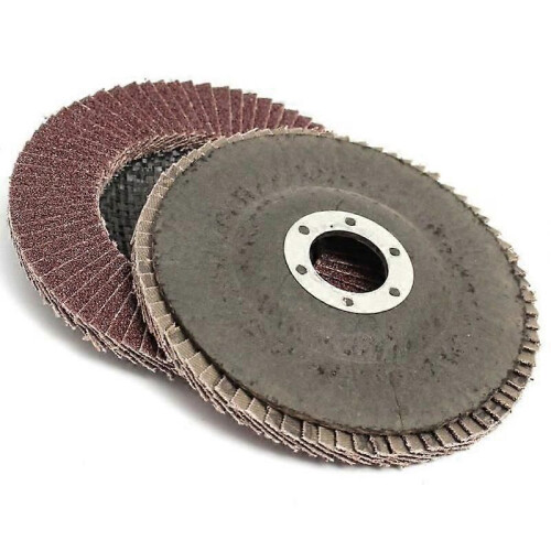 Lot de 10 disques à lamelles de 115 mm, grain 60, pour meuleuse d'angle 2
