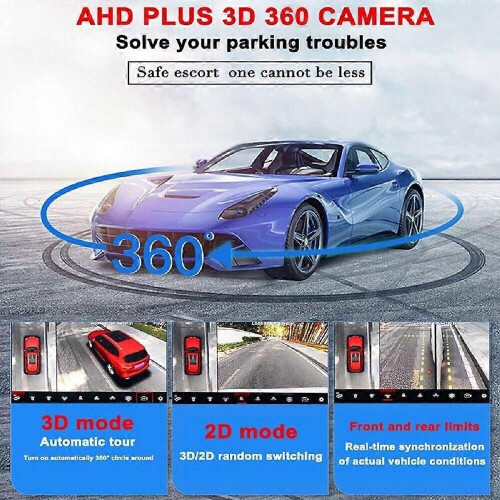 360 Car Camera Panoramic Surround View 1080P AHD Right+Left+Front+ Rear View Camera System for Android 1