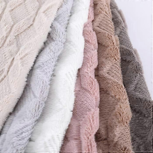 Housse de coussin - Molibai - 45x45cm - Peluche - Blanc - 2PCS - Fermeture éclair invisible 2