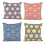 Housse de coussin géométrique jaune - Lot de 2 - Polyester - Lavable en machine 4