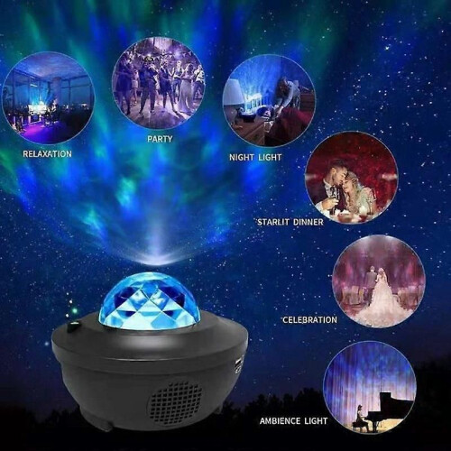 led starry sky projection lamp music-USB cable Bluetooth -with remote control 1