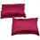Kussensloop - SODIAL - Set van 2 - Satijn - 48 x 74 cm - Wijnrood 2