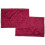 Kussensloop - SODIAL - Set van 2 - Satijn - 48 x 74 cm - Wijnrood 3