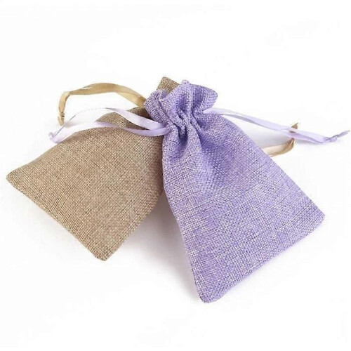 5x Linen Drawstring Storage Pouch Gift Bags 1