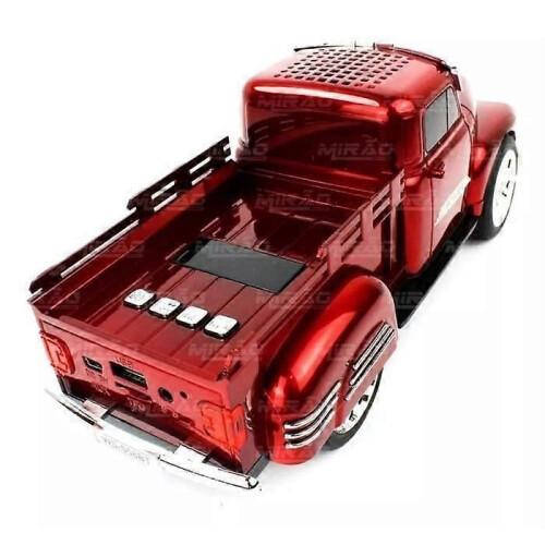 Bluetooth Speaker - Unspecified - 4x4 Pick Up - Red - 3W - Rechargeable - FM 1
