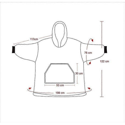 Coperta - XBOOTSMALONE - Coperta con cappuccio oversize - Morbida - Calda - Comoda 1