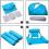 Blue Floating Pool Float Water Hammock Inflatable Pool Drink Holder Float Floating Chair Inflatable 2