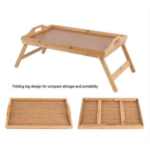 Sängbricka - Bambu - Hopfällbar - 50x30 cm - Frukostbord - Rektangulär 2