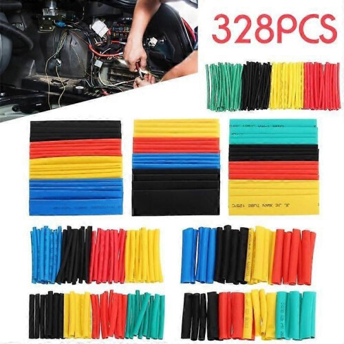TEMPSA 328 pezzi Guaina termorestringente Isolamento elettrico Guaina termorestringente Cavo 2:1 2