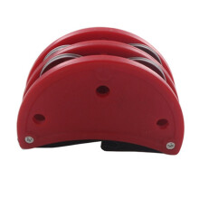Foot Tambourine Double Layer Instrument with Elastic Band, Red Color, Musical Accompaniment for Dancers and Musicians