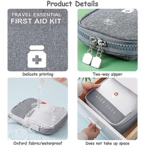 2PCS Empty First Aid Kit Emergency Box Medicine Storage Bag First Aid Kit Storage Bag 2
