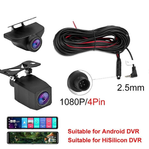 (A) Accesorios Nuevos y Prácticos y Duraderos Conjunto de Cámara de Visión Trasera 1080P Automática 2