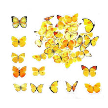 (gold) 40 Vintage Butterfly Stickers - Self-Adhesive Decorations for Scrapbooking, DIY Crafts, Notebooks (Blue)