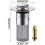 Rostfritt stål Golvavloppsfilter Universal Sink Sil Pop-Up Sink Plug Avloppsfilter1PC 4