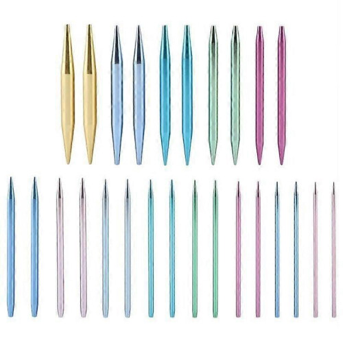 NeedleKnitting Austauschbare Aluminium-Rundstricknadel-SetsColorful-HEN 2