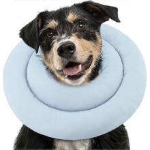 (M, Blue) Soft Dog Cone Alternative After Surgery, Comfortable Dog Recovery Collars Cones