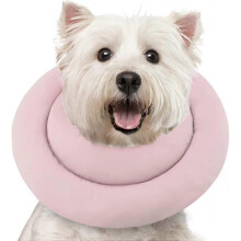(L, Pink) Soft Dog Cone Alternative After Surgery, Comfortable Dog Recovery Collars Cones