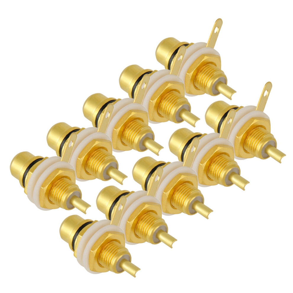 10pcs Gold Plated RCA Jack Terminal Female Socket