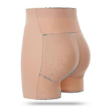 (L, High-waist 555beige) Women Padded Push Up Panties Butt Lifter Shaper Fake Ass