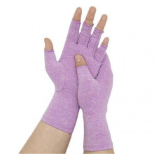 (L, Purple) Arthritis Gloves Pain Relief Compression Gloves Unisex Mitten for Rheumatoid and Osteoarthritis Therapy