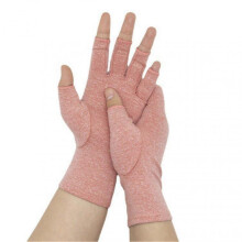 (M, DeepPink) Arthritis Gloves Pain Relief Compression Gloves Unisex Mitten for Rheumatoid and Osteoarthritis Therapy