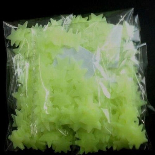 EBUY - Pack de 100 autocollants étoiles phosphorescentes 2