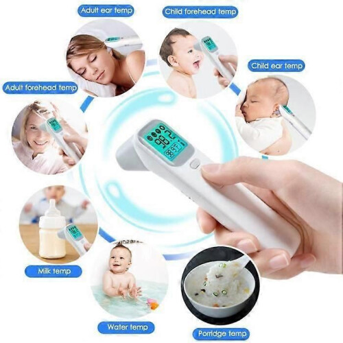 Pann- och örontermometer, infraröd digital termometer för barn, vuxna - grå 2