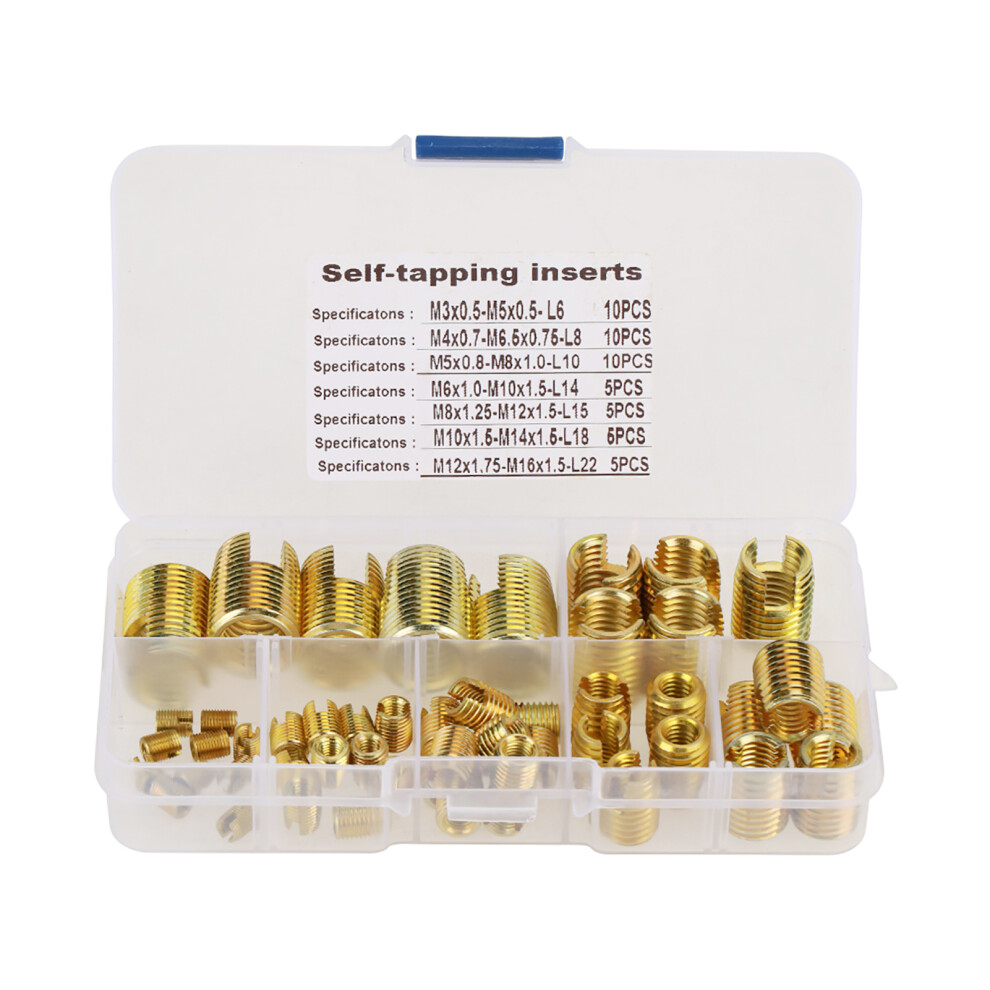 50Pcs Brass Tone Self Tapping Thread Slotted
