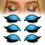 (Blue) Eyelash Stickers Adjustable Quick Eye Makeup Eyeshadow Combination Reusable False Eyelashes For Beginner 1