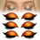 (Orange) Eyelash Stickers Adjustable Quick Eye Makeup Eyeshadow Combination Reusable False Eyelashes For Beginner 1
