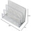 Letter Rack Silver Metal Desktop Organizer for Letters and Documents, Modern Design 2