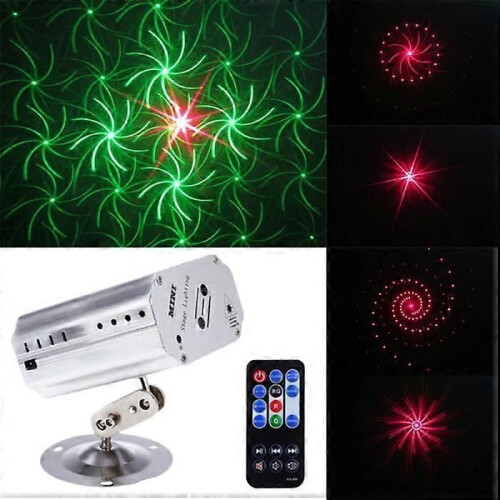 Projecteur laser LED à commande vocale, rythme musical, lumière, flash, éclairage de scène pour DJ, 1