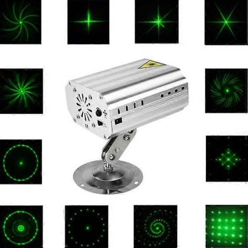 Projecteur laser LED à commande vocale, rythme musical, lumière, flash, éclairage de scène pour DJ, 2