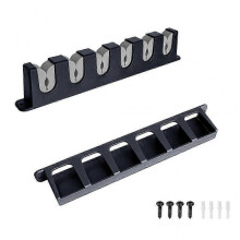 (Gray) 6 Hole Fishing Rod Display Stand Vertical Fishing Pole Rack Rod Storage Tool