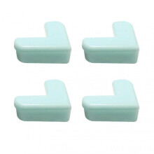 (Cyan) 4pcs Furniture Corner Protector Anti-collision Baby Proof Soft Pvc Self-adhesive Table Sharp Edges Corner Guard Protective Cover Kit