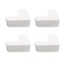 (White) 4pcs Furniture Corner Protector Anti-collision Baby Proof Soft Pvc Self-adhesive Table Sharp Edges Corner Guard Protective Cover Kit