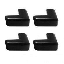 (Black) 4pcs Furniture Corner Protector Anti-collision Baby Proof Soft Pvc Self-adhesive Table Sharp Edges Corner Guard Protective Cover Kit