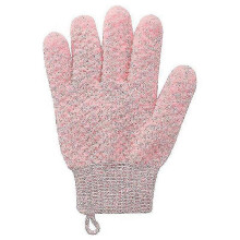 (pink) 1Pcs Bath For Peeling Exfoliating Gloves Shower Scrub Gloves Massage Body Scrub
