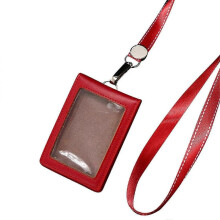 (red jumper) Professional Badge Holder with Clear ID Window Credit Card Slot and Lanyard Convenient for Work and School