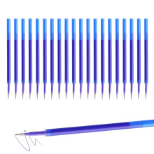 Erasable Refills Pack of 20, 0.5 mm Blue Rollerball Pen Refills, Compatible with Gel Pens, Ideal for Students and Office Supplies