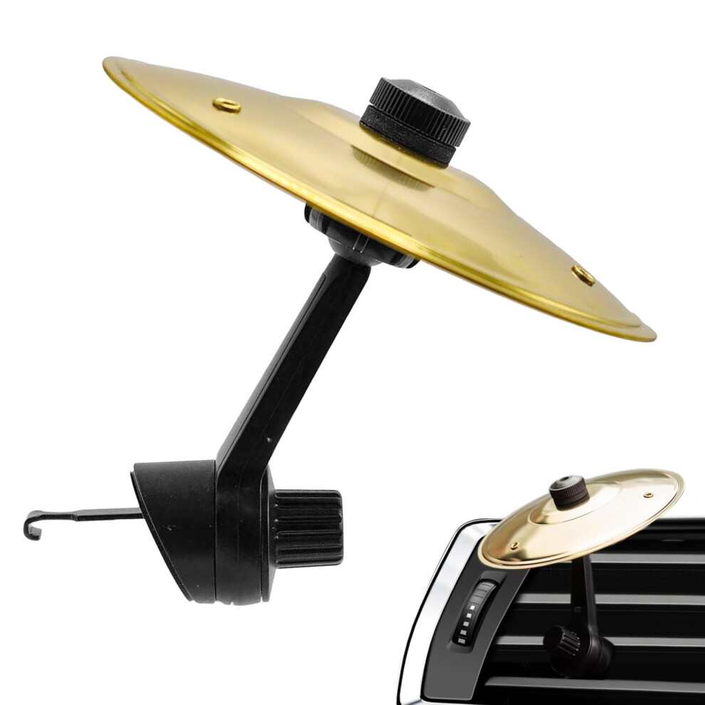 Car Drum Air Vent Clip, Funny Crash Cymbals For Car Vent, Drummer Accessory, Easy Install Color, Driving Entertainment Gold 6447073238161