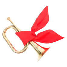 Beginner Trumpet for Kids, Gold Bugle Trumpet Musical Instrument, Lightweight Brass Construction, Easy to Play
